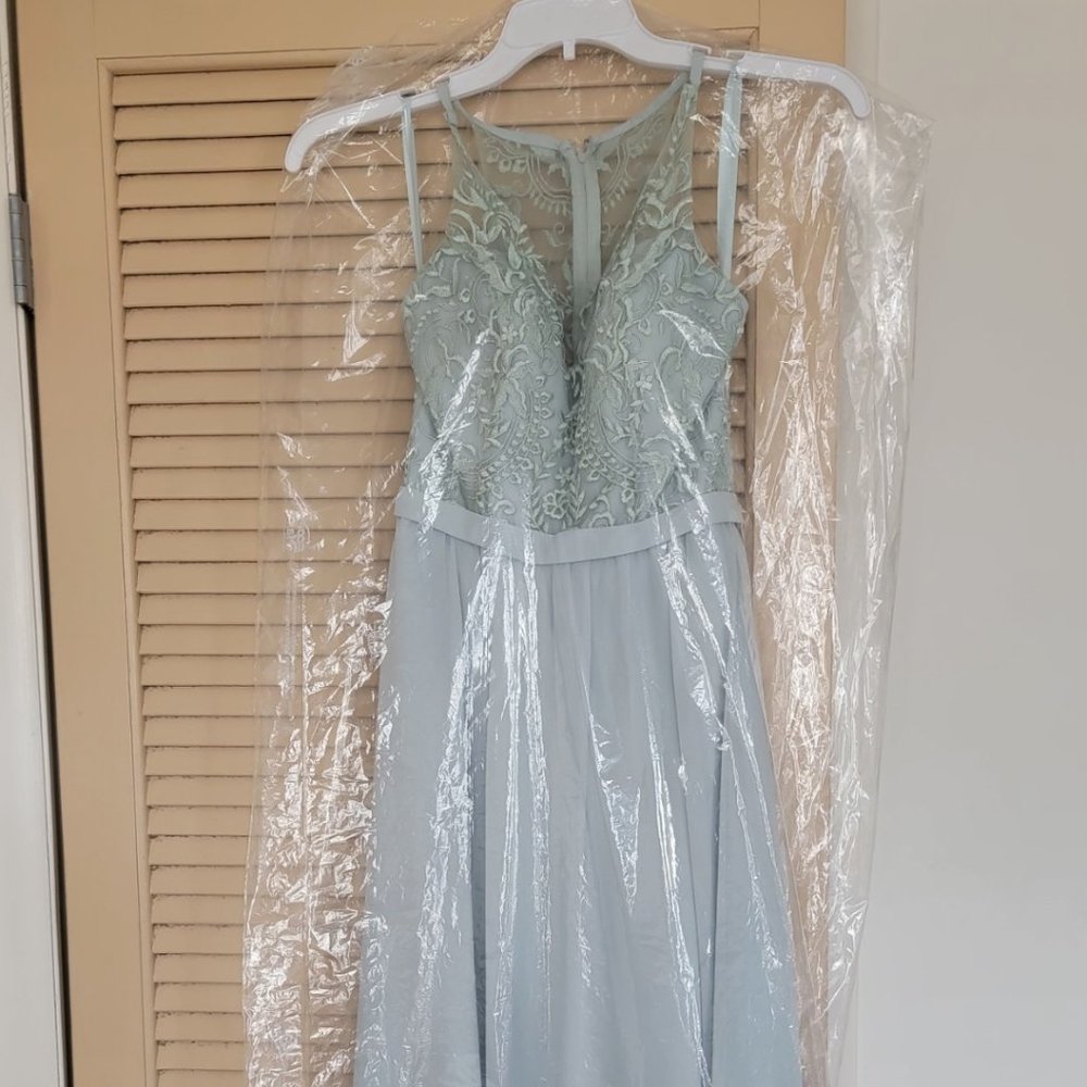 Kennedy blue Iris bridesmaid dress
